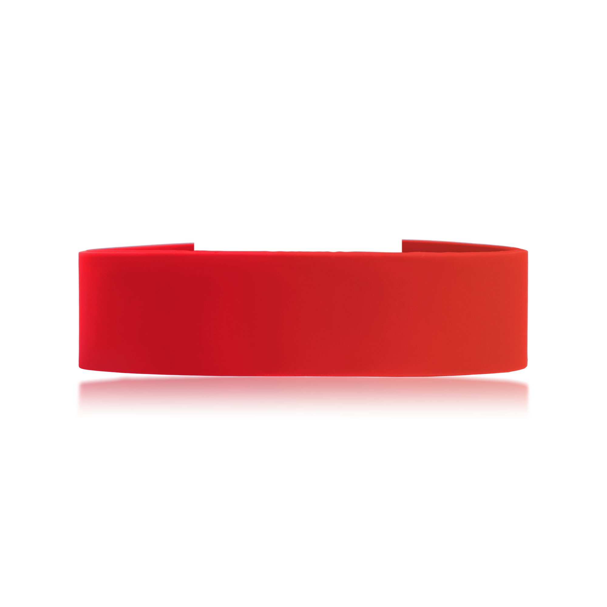 Red Pro replacement silicone wristband for medical alert bracelets.