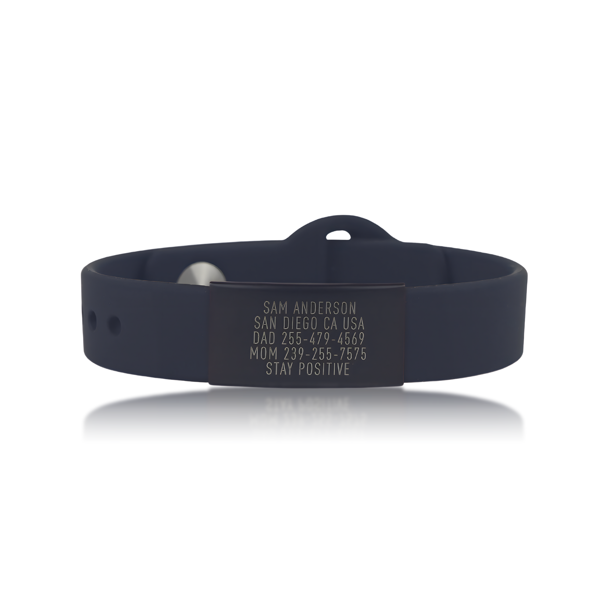 Sleek Thin Wristband - ID in Graphite