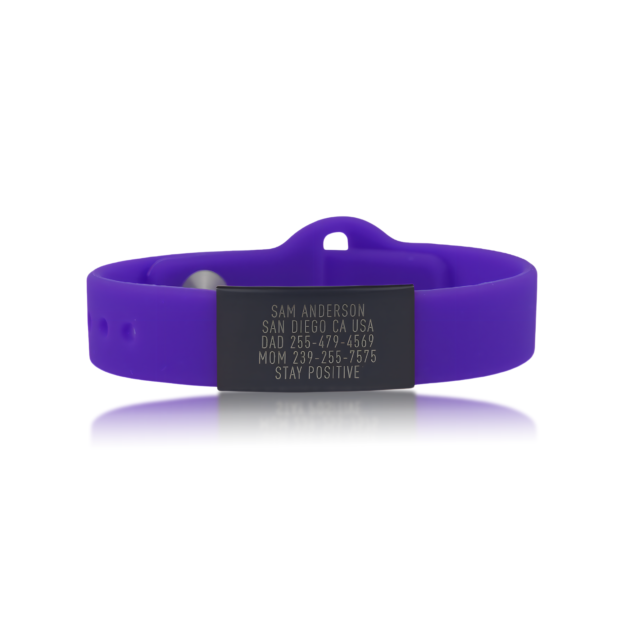 Sleek Thin Wristband - ID in Graphite