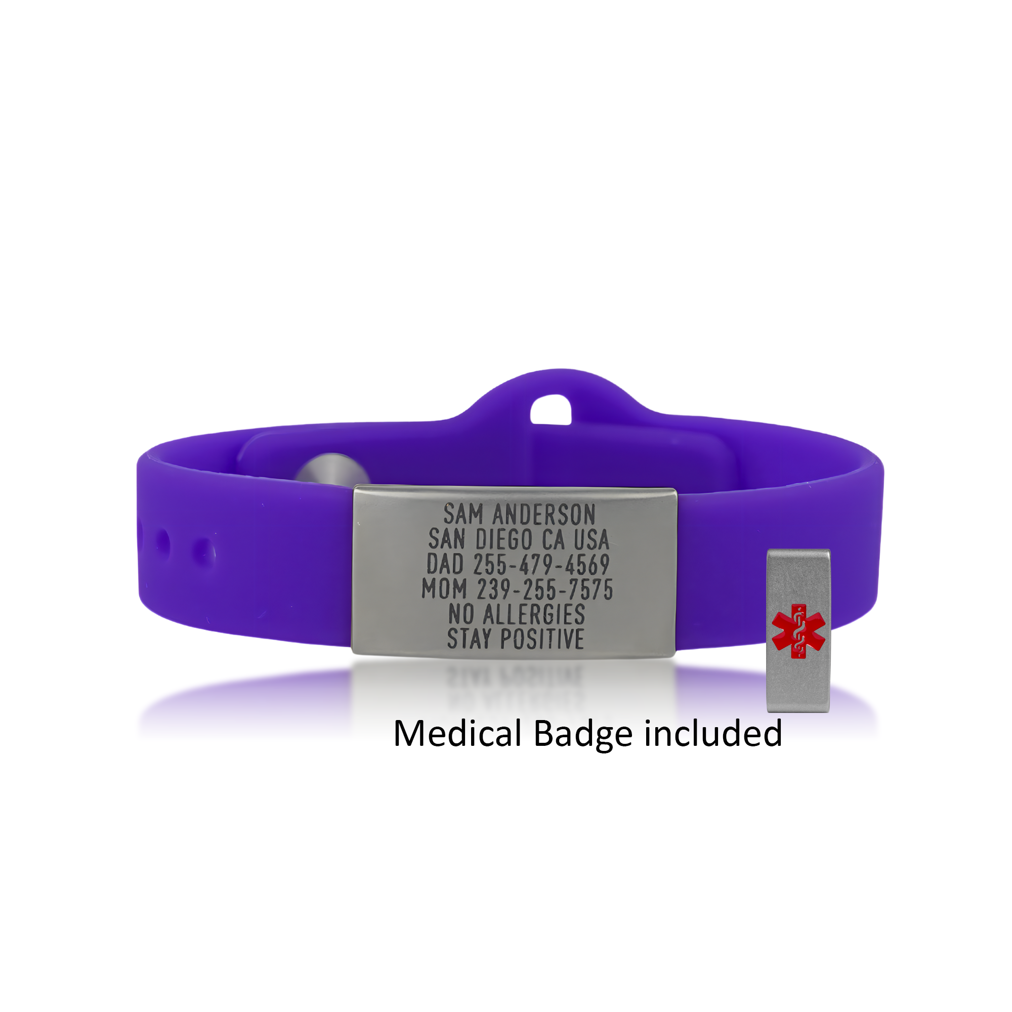 Medical ID Bracelet - Sleek Thin +