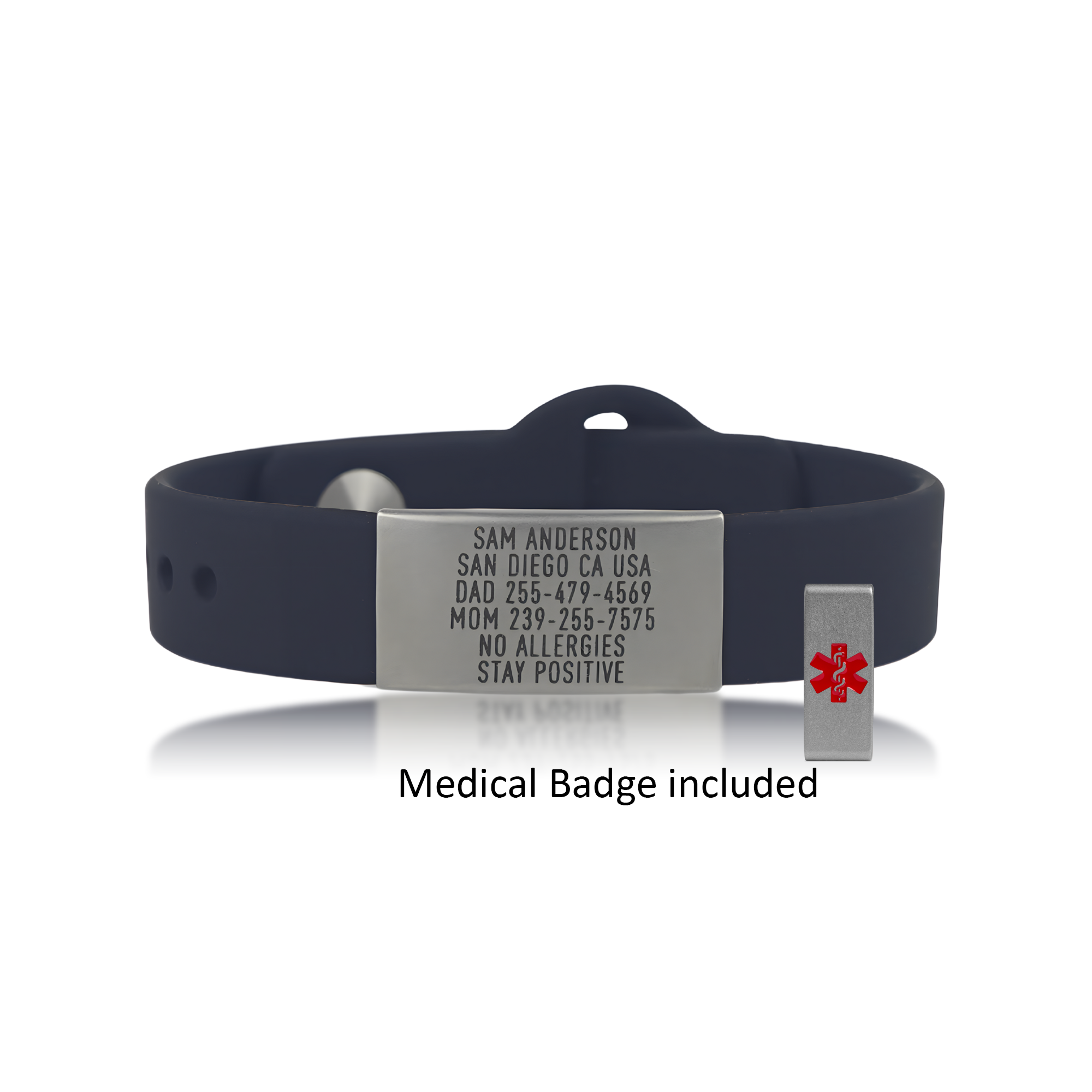 Medical ID Bracelet - Sleek Thin +