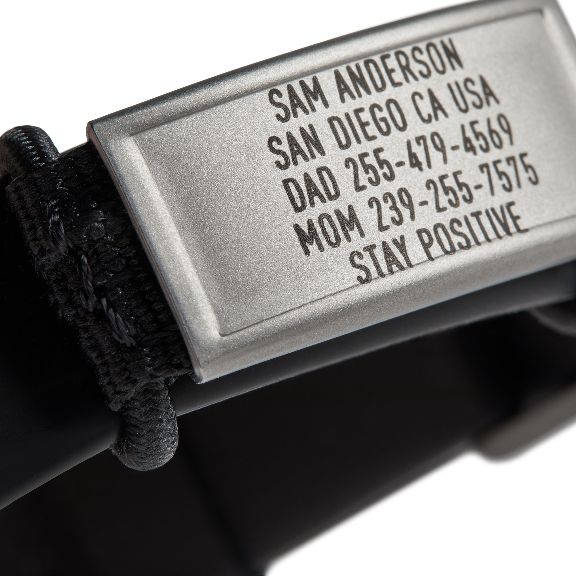 Close-up of Watch ID Split small in silver by BRECK iD