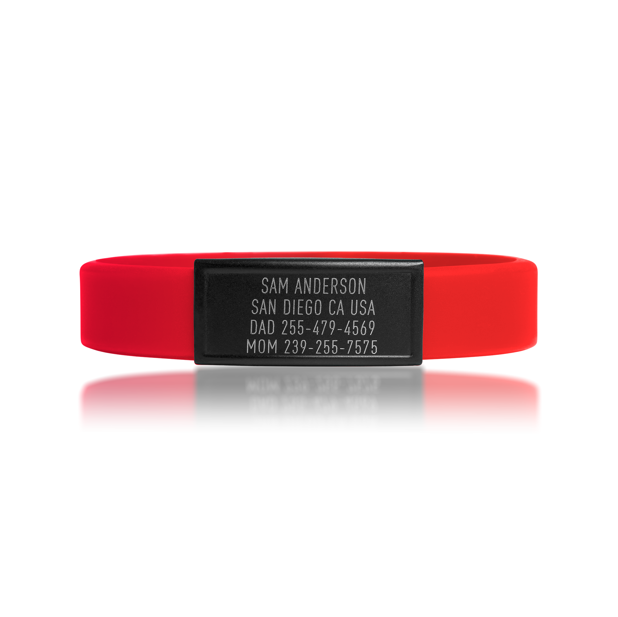 Red with Black ID tag Sprint wristband by BRECK iD