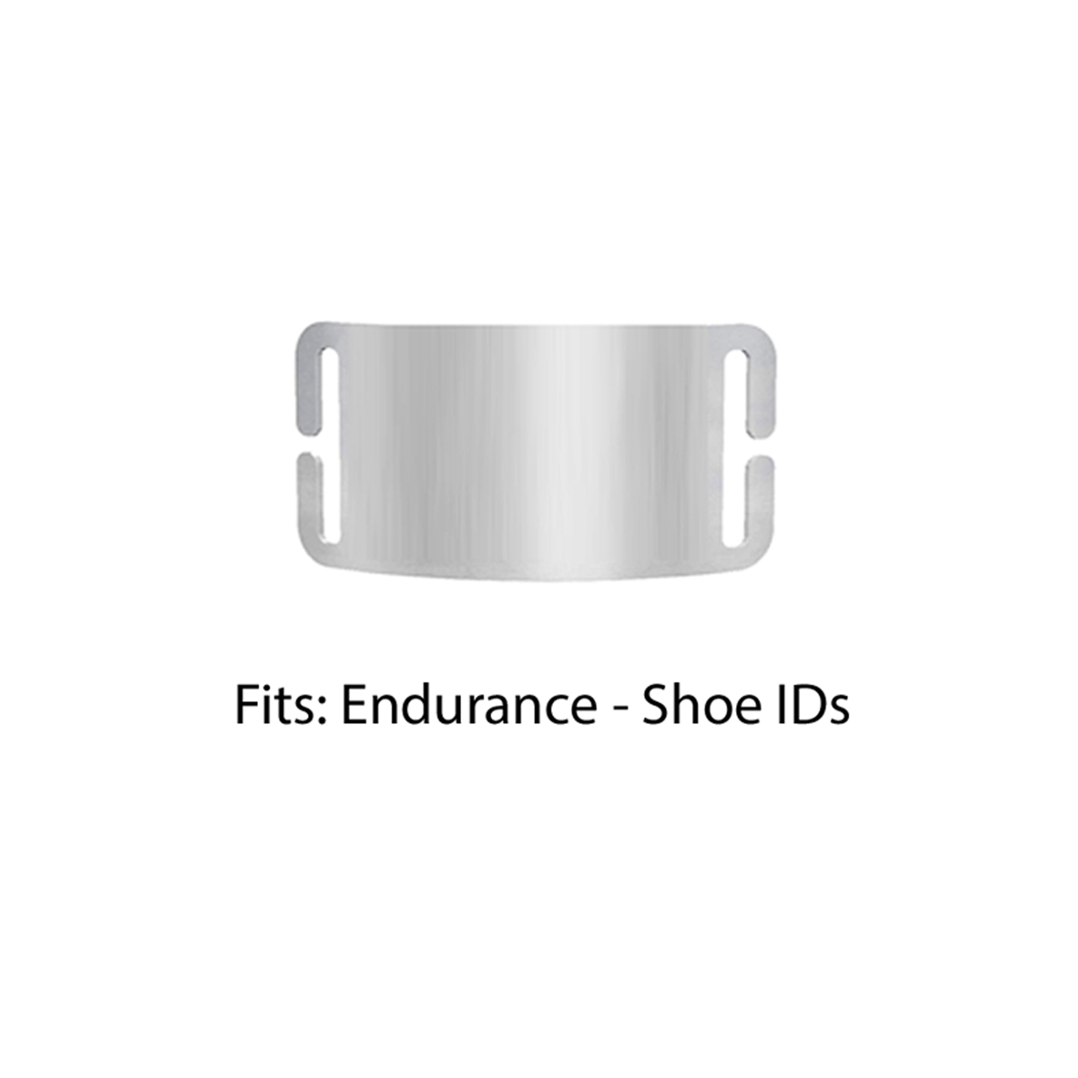 Silver Custom replacement ID tag for Endurance wristbands and Shoe IDs