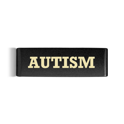 Autism Badge Black 19mm