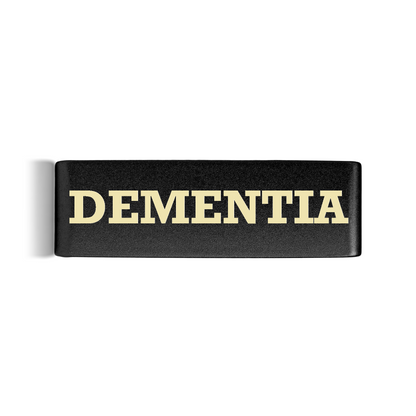 Dementia Badge Black 19mm