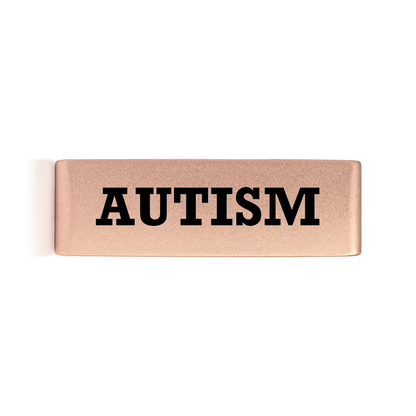 Autism Badge Gold 19mm