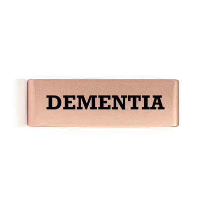 Dementia Badge Gold 19mm