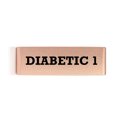 Diabetic 1 Badge Gold 19mm