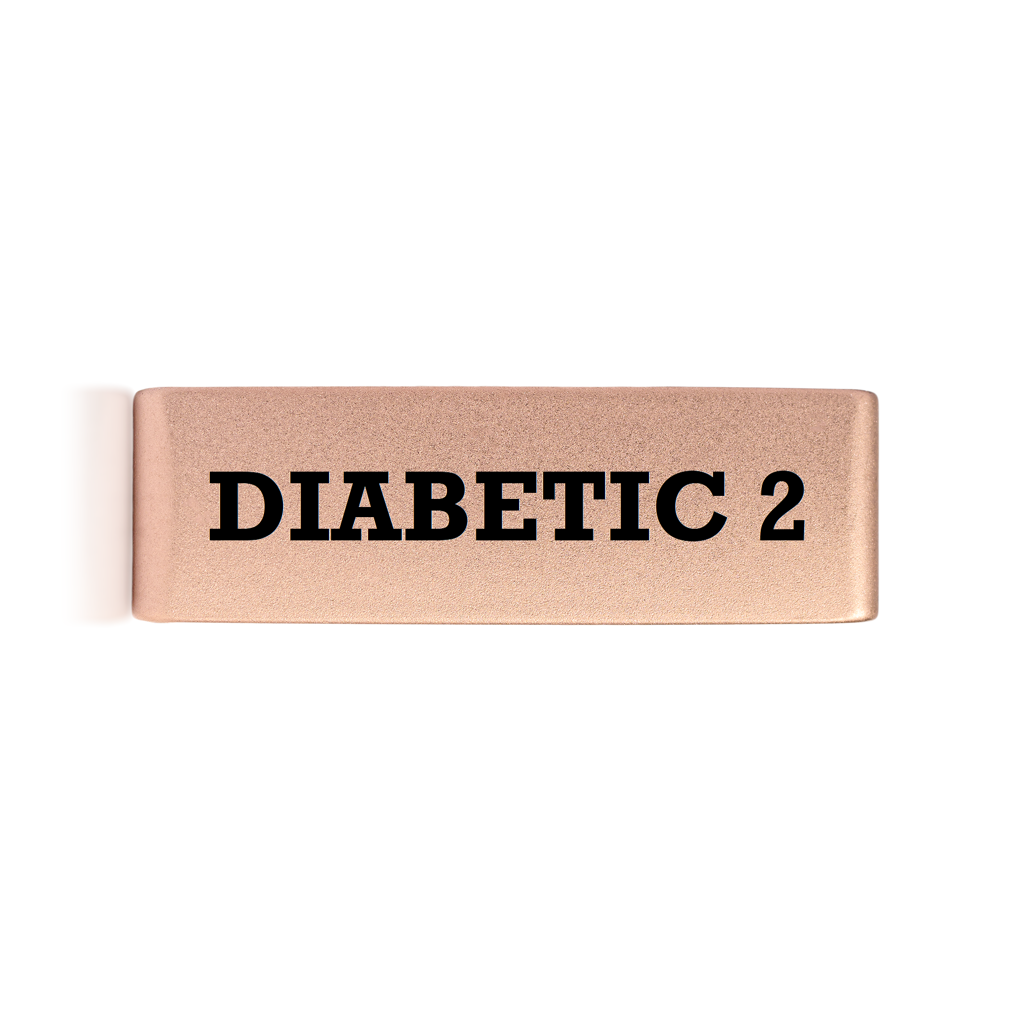 Diabetic 2 Badge Gold 19mm