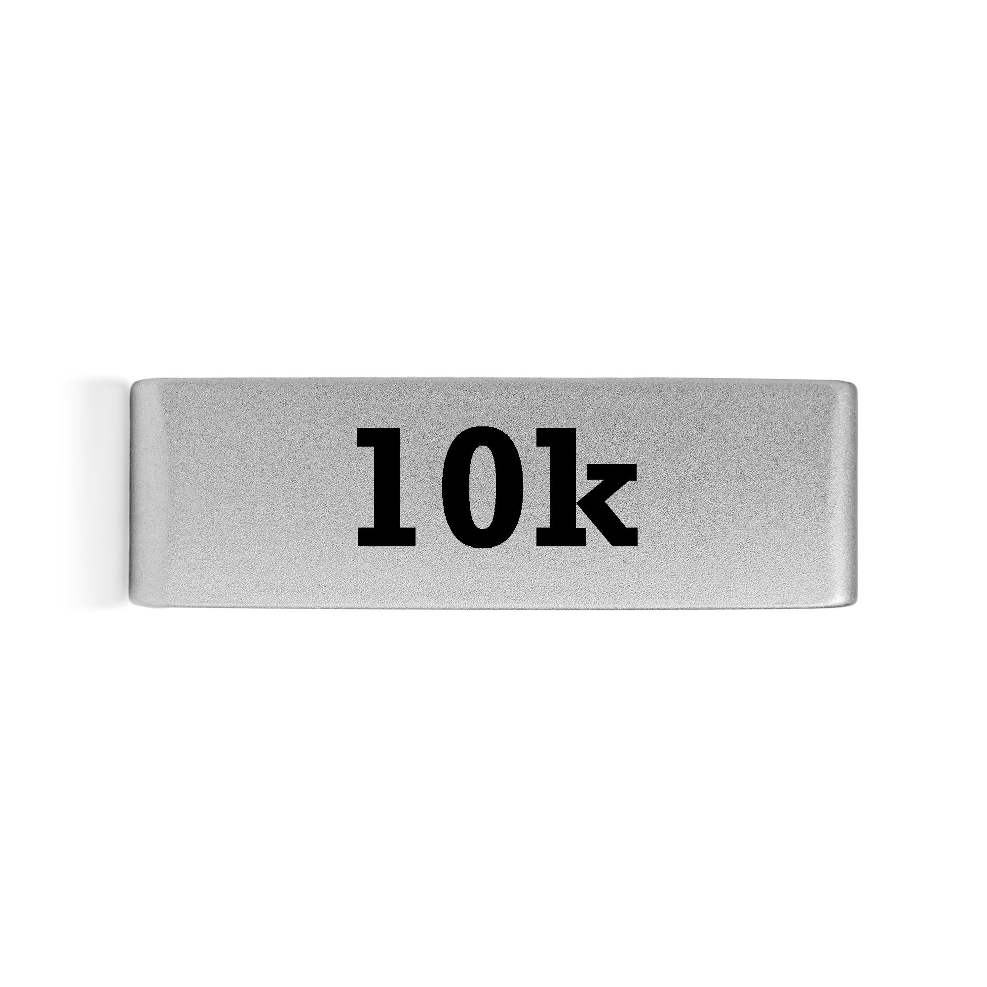 10k badge in silver 19mm