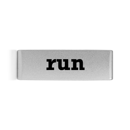 Run Badge Silver 19mm