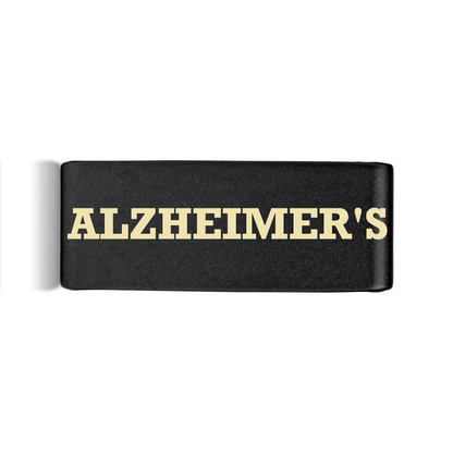 Alzheimer’s Badge Black 15mm