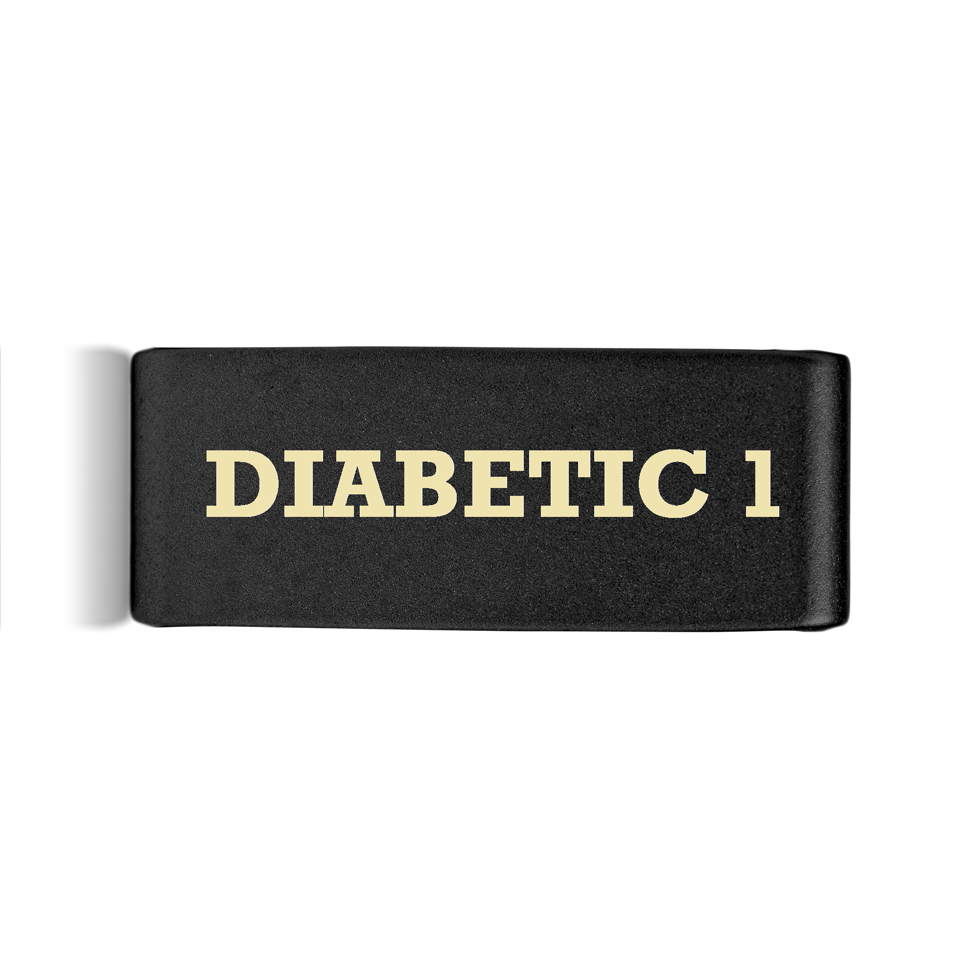 Diabetic 1 Badge Black 15mm