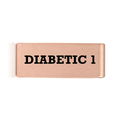 Diabetic 1 Badge Gold 15mm