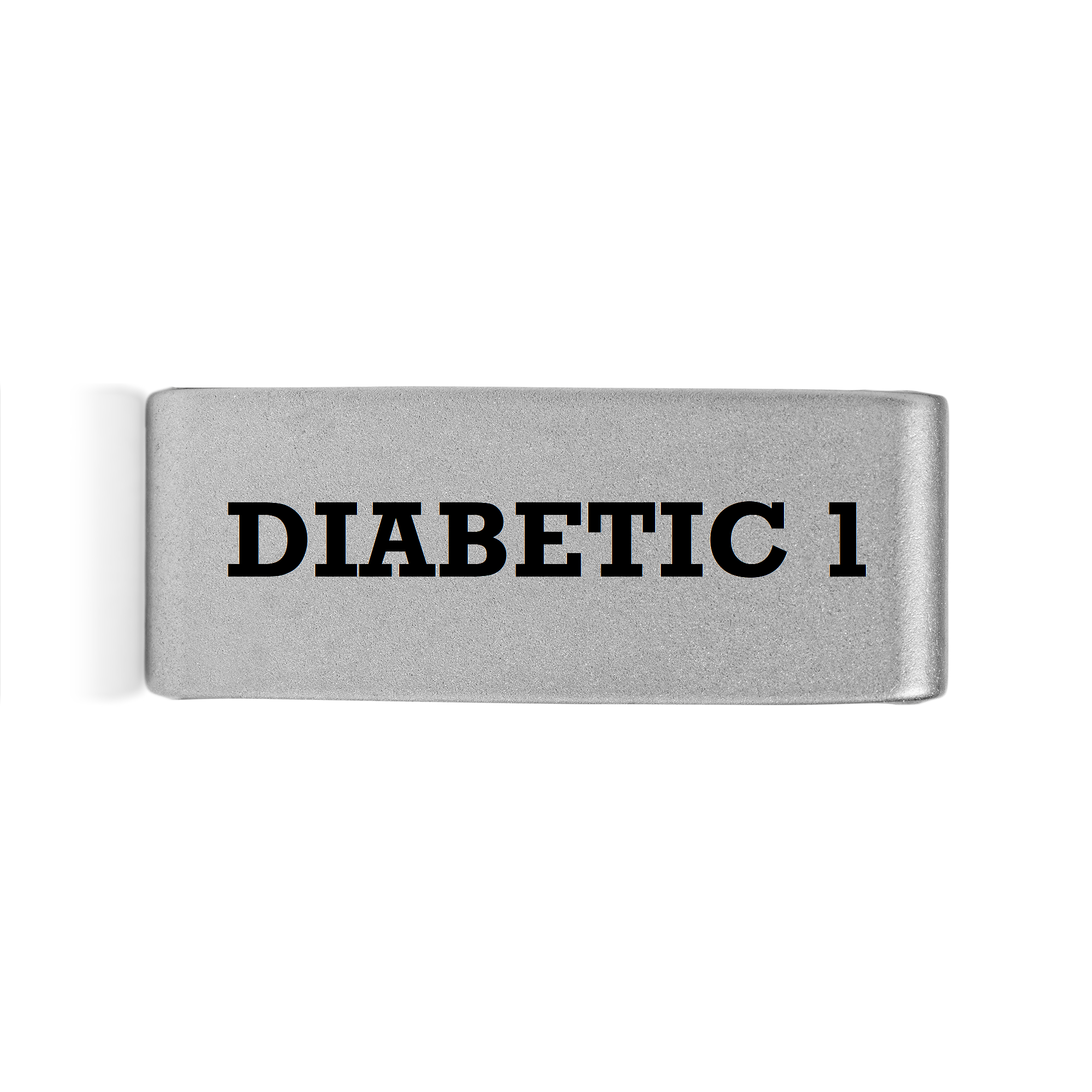 Diabetic 1 Badge Silver 15mm