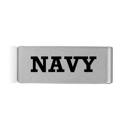 Navy Badge Silver 15mm