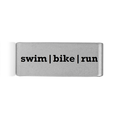 Swim | Bike | Run Badge Silver 15mm