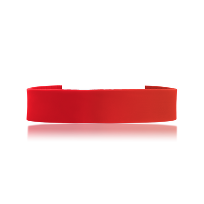 Red Pro Thin replacement silicone wristband for medical alert bracelets.