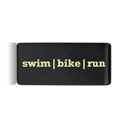 Swim | Bike | Run Badge Black 12mm