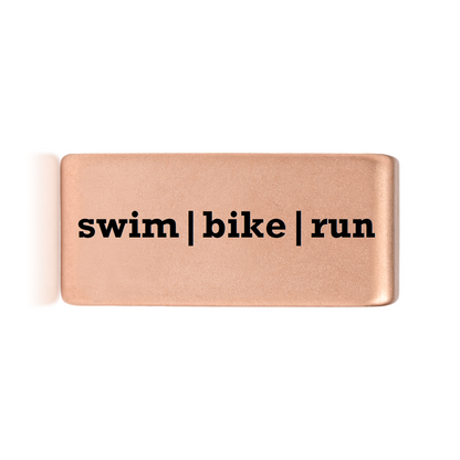 Swim | Bike | Run Badge Gold 12mm