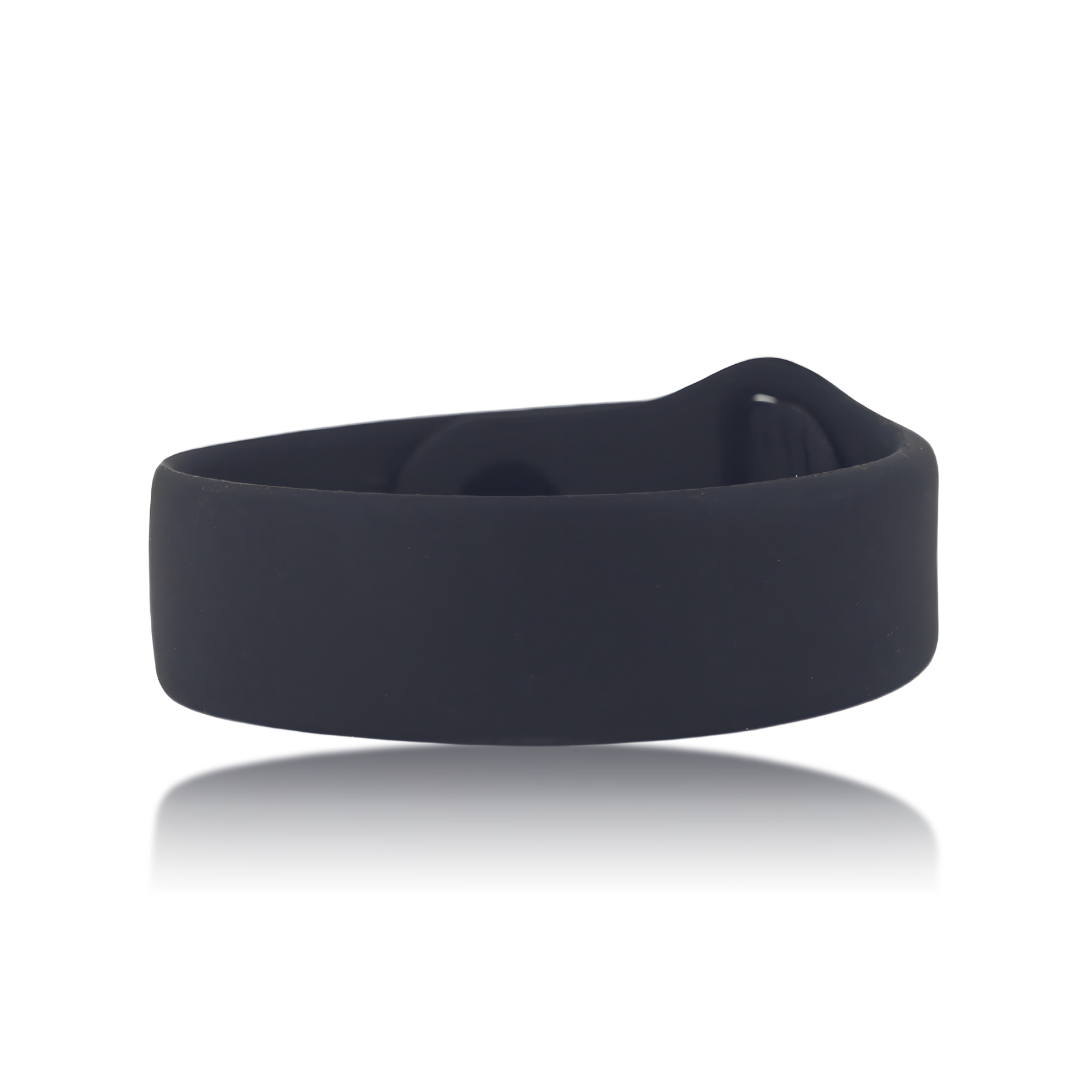 Black Sleek medical ID wristband showing engraved emergency information
