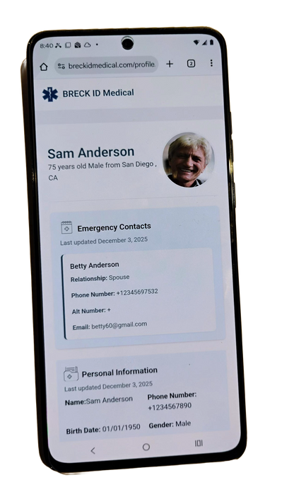 BRECK iD Medical Card (NEW)