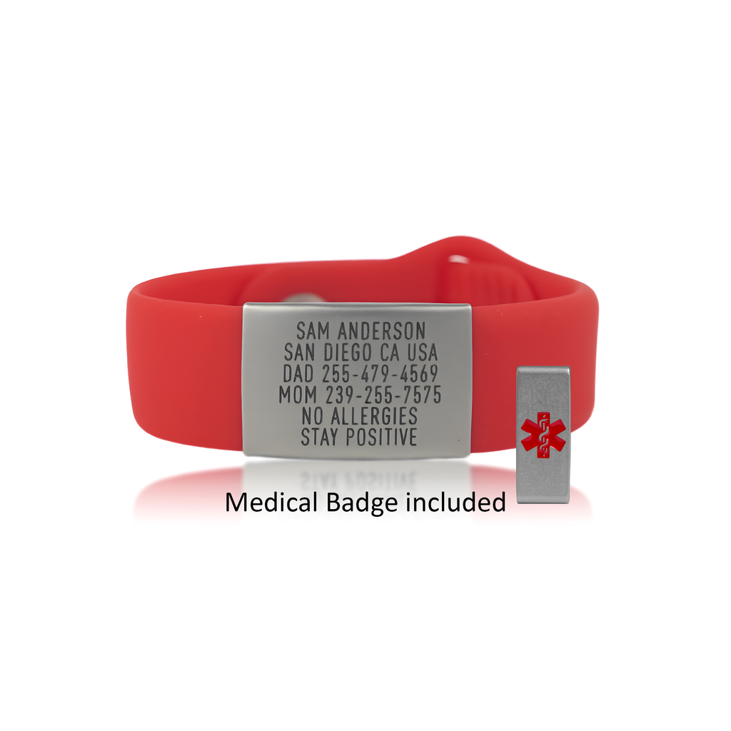 Medical ID Bracelet - Sleek + Silver – BRECK iD Medical ID Bracelet - Sleek + Silver – BRECK iD