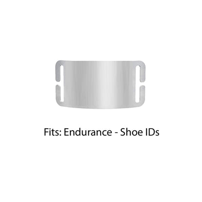 Silver Custom replacement ID tag for Endurance wristbands and Shoe IDs