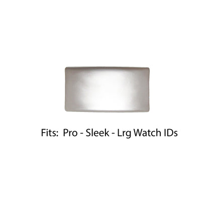Silver Custom replacement ID tag for Pro, Sleek and Large Watch IDs